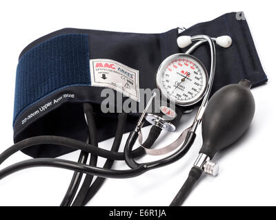 Sphygmomanometer blood pressure gauge Stock Photo