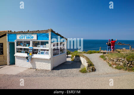Lizard Point gift shop - the southernmost point of mainland Britain - from the South West Coast Footpath Cornwall England UK Stock Photo