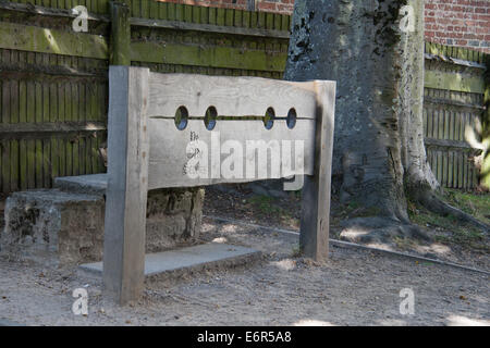 Olde Wooden Stocks Stock Photo - Alamy