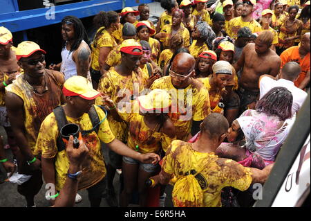 Notting Hill Family Day brown paint Stock Photo