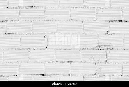 White brick wall background texture, seamless photo Stock Photo