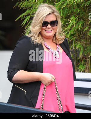 Gemma Collins seen leaving itv studios in london  Featuring: Gemma Collins Where: London, United Kingdom When: 24 Feb 2014 Stock Photo