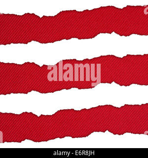 Background made of white and red fabric stripes Stock Photo
