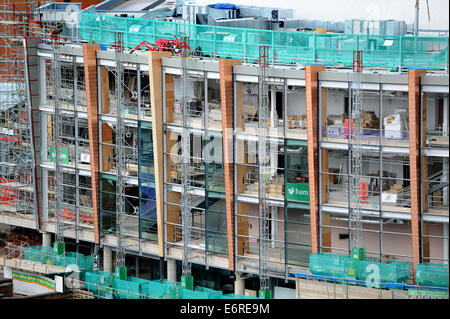 Modern construction work on the National Indoor Arena in Birmingham Uk Stock Photo