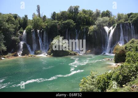 Kravice waterfalls on the Trebižat River in Bosnia and Herzegovina Stock Photo