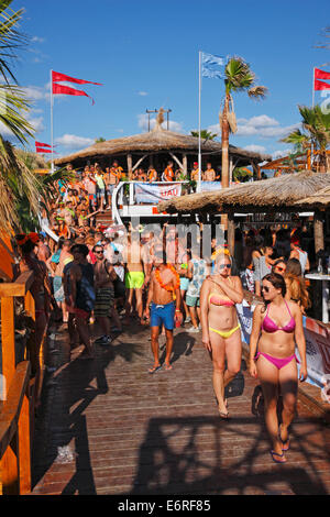 Zrce, Croatia - Noa beach bar - Island Pag, Stock Photo