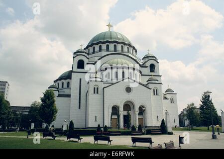 Cathedral of Saint Sava in Belgrade, Servia Stock Photo