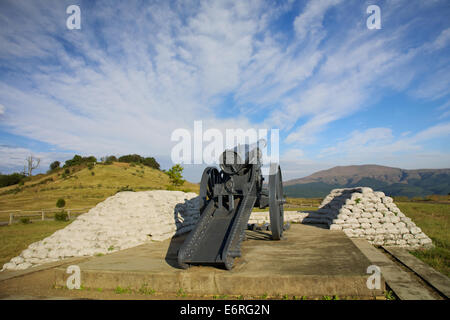 Long Tom gun From the Boer War on Display at the top of a a Pass in Mpumalanga, South Africa Stock Photo