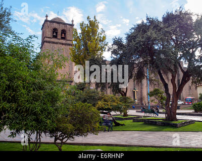 Bell tower of the church of San Francisco - Cusco, Peru Stock Photo