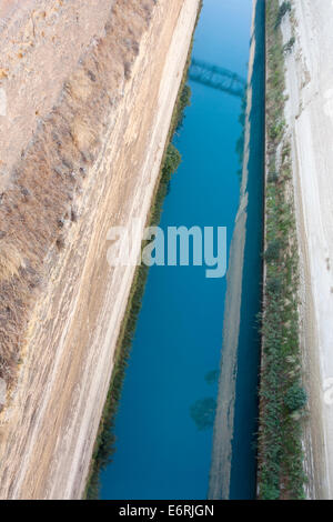 The Corinth Canal in Greece. Stock Photo