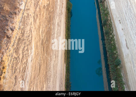 The Corinth Canal in Greece. Stock Photo