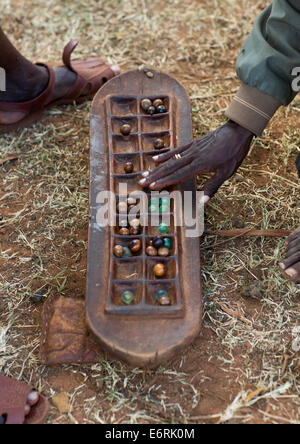 Borana Tribe Traditional Game Board, Yabelo, Ethiopia Stock Photo