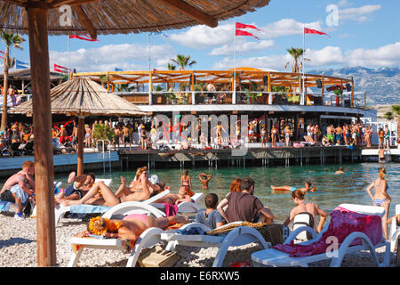 Zrce, Croatia - Noa beach bar - Island Pag, Stock Photo