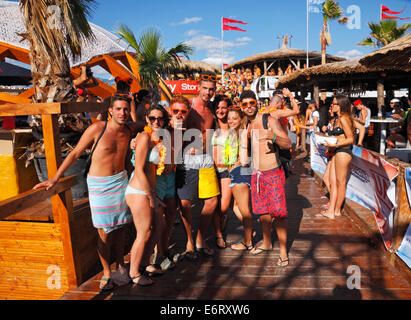 Zrce, Croatia - Noa beach bar - Island Pag, Stock Photo