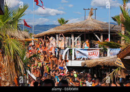 Zrce, Croatia - Noa beach bar - Island Pag, Stock Photo