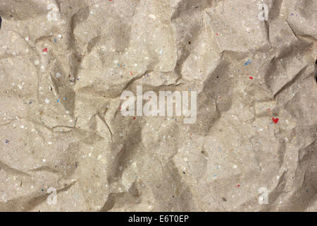 Rough paper texture, crumpled old paper sheet Stock Photo