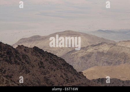 View of the desert at Wadi Araba in southern Jordan Stock Photo