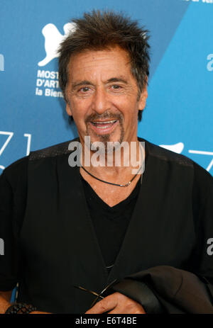 Venice, Italy. 30th Aug, 2014. Actor Al Pacino poses at the photocall of 'The Humbling' during the 71st Venice International Film Festival in Venice, Italy, 30 August 2014. Photo: Hubert Boesl/dpa -NO WIRE SERVICE-/dpa/Alamy Live News Stock Photo