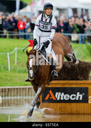 Caen, France. 30th Aug, 2014. Rider William Fox-Pitt of Britain on horse 'Chilli Morning' competes in the Cross-Country competition during the World Equestrian Games 2014 in Le Pin near Caen, France, 30 August 2014. Photo: Rolf Vennenbernd/dpa/Alamy Live News Stock Photo