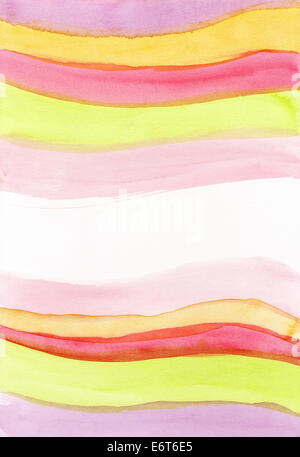 Watercolor waves Stock Photo
