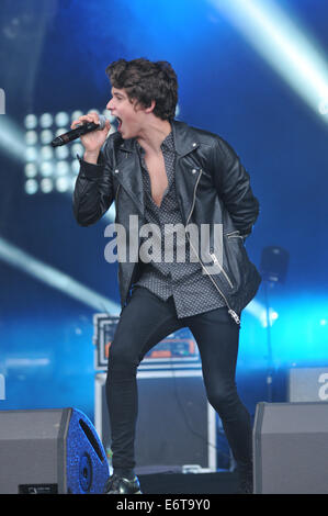 Birmingham, UK. 30th Aug, 2014. The Vamps perform at Fusion festival at Cofton Park in Birmingham. © Kelly Rann/Alamy Live News Credit:  Kelly Rann/Alamy Live News Stock Photo