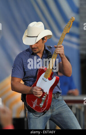 New York, New York, USA. 29th Aug, 2014. Brad Paisley performs for The Good Morning America Concert series in New York's Central Park © Bruce Cotler/Globe Photos/ZUMA Wire/Alamy Live News Stock Photo
