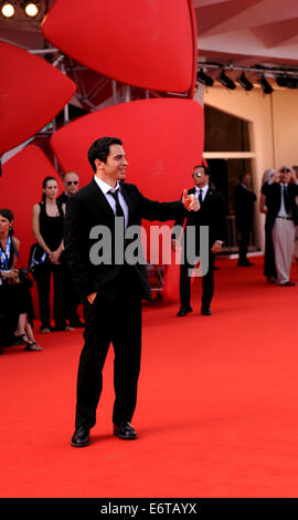 Venice, Italy. 30th Aug, 2014. Actor Chris Messina poses on the red carpet for 'Manglehorn' during the 71st Venice Film Festival in Lido of Venice, Italy, Aug. 30, 2014. Credit:  Xu Nizhi/Xinhua/Alamy Live News