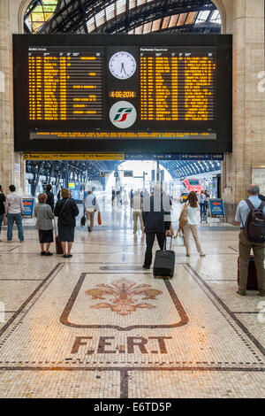 View of Stazione Centrale, Central railway station in Milan, Italy ...