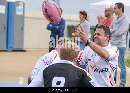 London, UK. 30th Aug, 2014. The National Paralympic Day celebrate the legecy of the London 2012 with the attendees Paralympic Medalist, Kelly Gallagher,Jody Cundy and Stef Reid at the Queen Elizabeth Olympic Park in London. Credit:  See Li/Alamy Live News Stock Photo