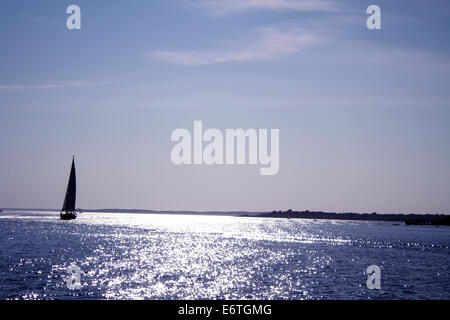 Sailboat on water Stock Photo