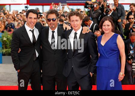 Venice, Italy. 30th Aug, 2014. CHRIS MESSINA, DAVID GORDON GREEN, AL PACINO and LISA MUSKAT arrive for the premiere of 'Manglehorn' at the 71st Venice International Film Festival at the Lido in Venice, Italy. The movie is presented in the official competition at the festival that runs from 27 August to 6 September. Credit:  Roger Harvey/Globe Photos/ZUMA Wire/Alamy Live News