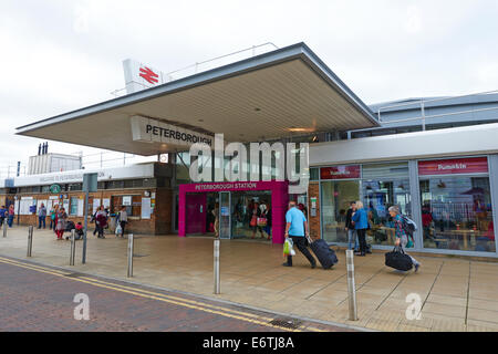 Railway Station Peterborough Cambridgeshire UK Stock Photo