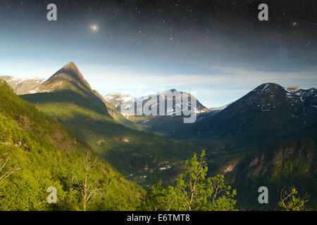 night in the mountains. Elements of this image furnished by NASA Stock Photo
