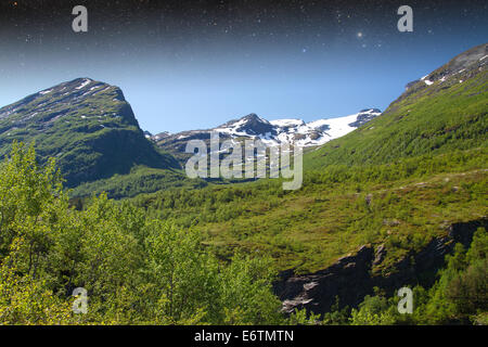 night in the mountains. Elements of this image furnished by NASA Stock Photo
