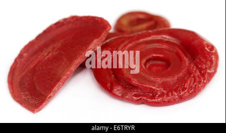 Wax seal over white background Stock Photo