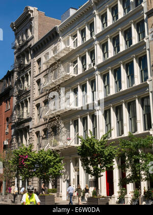 Building Facades, SoHo-Cast Iron Historic District, NYC Stock Photo