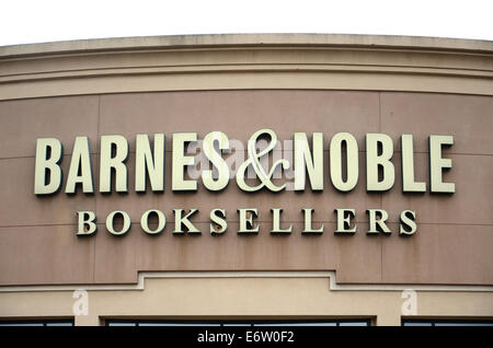 ANN ARBOR, MI - AUGUST 24: Barnes & Noble east Ann Arbor store logo is shown on August 24, 2014. Stock Photo