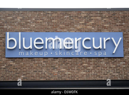 ANN ARBOR, MI - AUGUST 24: Bluemercury's Ann Arbor spa, shown on August 24, 2014, was it's first Michigan location. Stock Photo