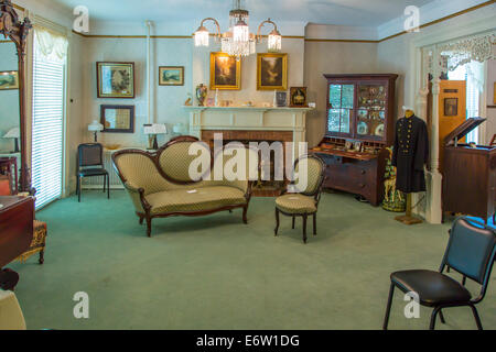 Interior room of Schuyler County Historical Museum in Montour Falls in the Finger Lakes region of New York Stock Photo