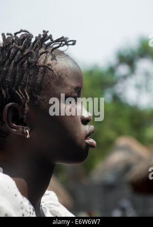 Miss Omega, Anuak Tribe, Gambela, Ethiopia Stock Photo