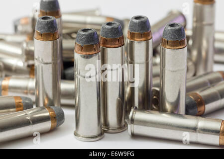 Winchester 357 magnum hollow point bullets (ammunition) - USA Stock Photo