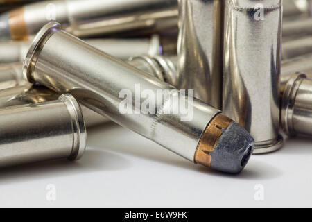 Winchester 357 magnum hollow point bullets (ammunition) - USA Stock Photo