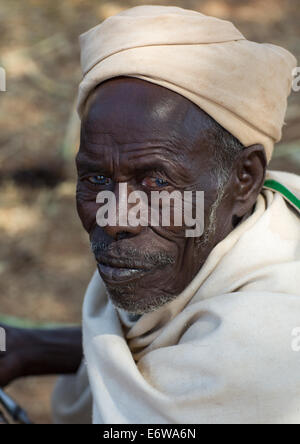 Borana Tribe Old Man, Ola Alakadjilo, Ethiopia Stock Photo
