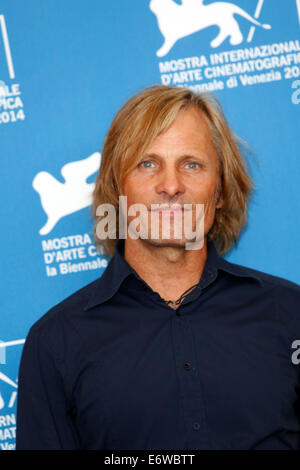 Venice, Italy. 31st Aug, 2014. Actor Viggo Mortensen poses at the photocall of 'Loin Des Hommes' during the 71st Venice Film Festival in Venice, Italy, 31 August 2014. Photo: Hubert Boesl/dpa/Alamy Live News Stock Photo