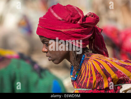 Afar Tribe Girl, Assayta, Ethiopia Stock Photo