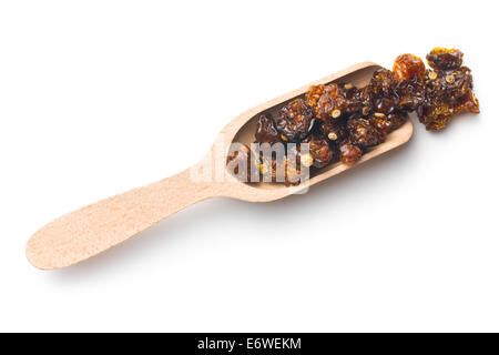 dried Physalis Fruits on white background Stock Photo