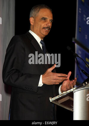 13th Annual Human Rights Campaign's Greater New York Gala at the Waldorf Astoria  Featuring: Eric Holder Where: New York, United States When: 08 Feb 2014 Stock Photo