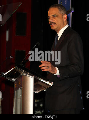 13th Annual Human Rights Campaign's Greater New York Gala at the Waldorf Astoria  Featuring: Eric Holder Where: New York, United States When: 08 Feb 2014 Stock Photo