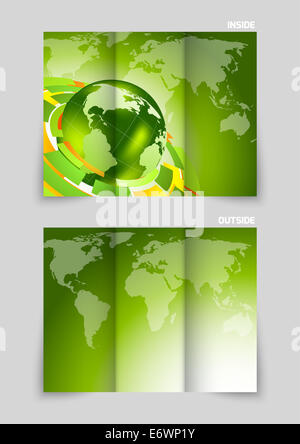 Tri-fold brochure design Stock Photo