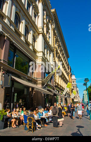 Esplanadin bulevardi, Esplanade boulevard, central Helsinki, Finland, Europe Stock Photo